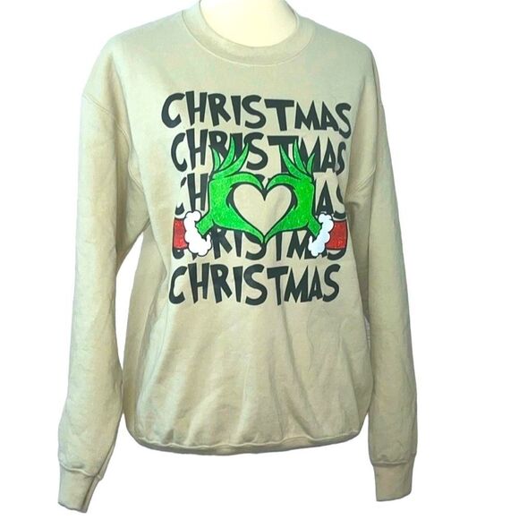 Customized Women’s Grinch Christmas Crewneck Sweater - Picture 1 of 4